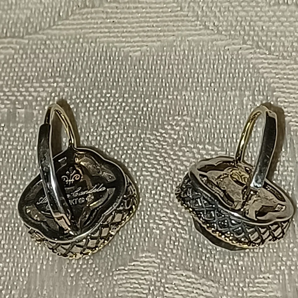 Andrea Candela Clover Black Onyx Earrings, Sterling Silver & 18k - Picture 5 of 8